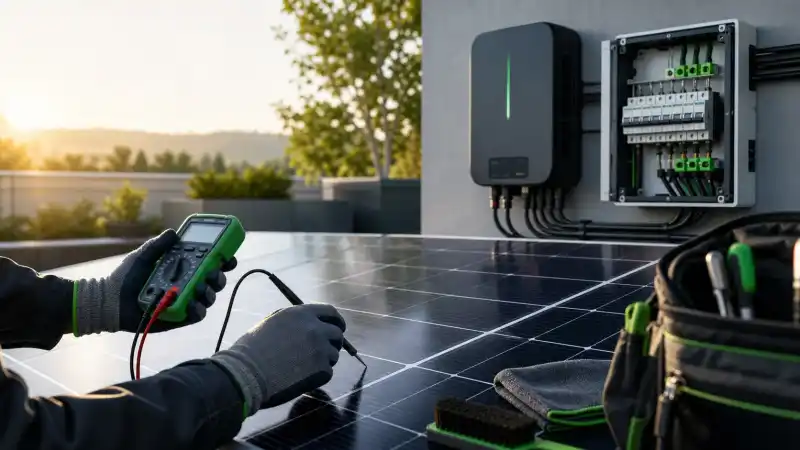 Inspecție și monitorizare pentru un sistem fotovoltaic instalat pe acoperișul unei firme